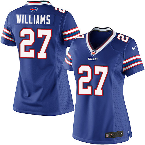 Women's Elite Duke Williams Nike Jersey Royal Blue Home - #27 NFL Buffalo Bills